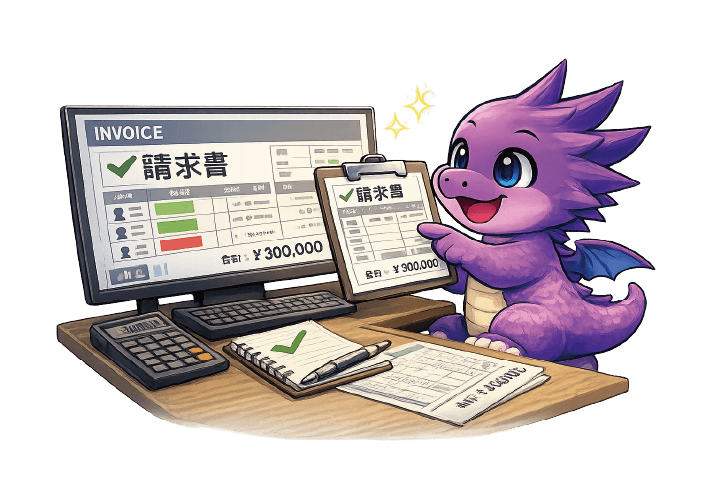 右のドラゴンキャラクター