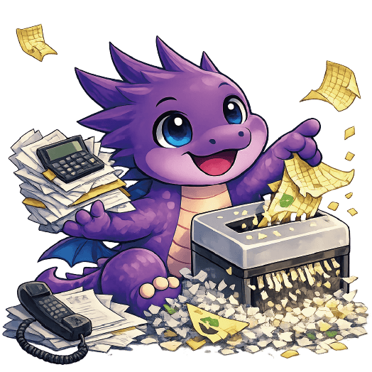 左のドラゴンキャラクター